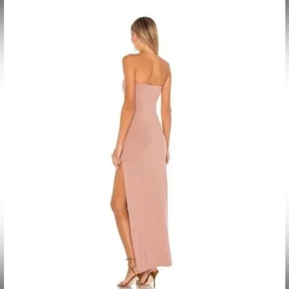 Superdown Toni Strapless Slit Maxi Gown Mocha - Picture 6 of 6